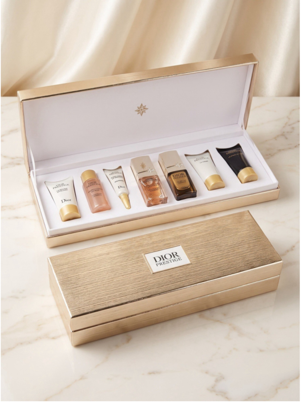 Dior Prestige 7-Pc Luxury Skincare Travel Sample Set w/ Dior Case NEW